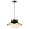 Nuvo Lafayette 1-Light Pendant 18 in. Matte Black/Natural Brass White Opal Glass 60/7908 - alternate 3